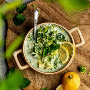 Kohlrabi-Broccoli-Chili Kaltschale